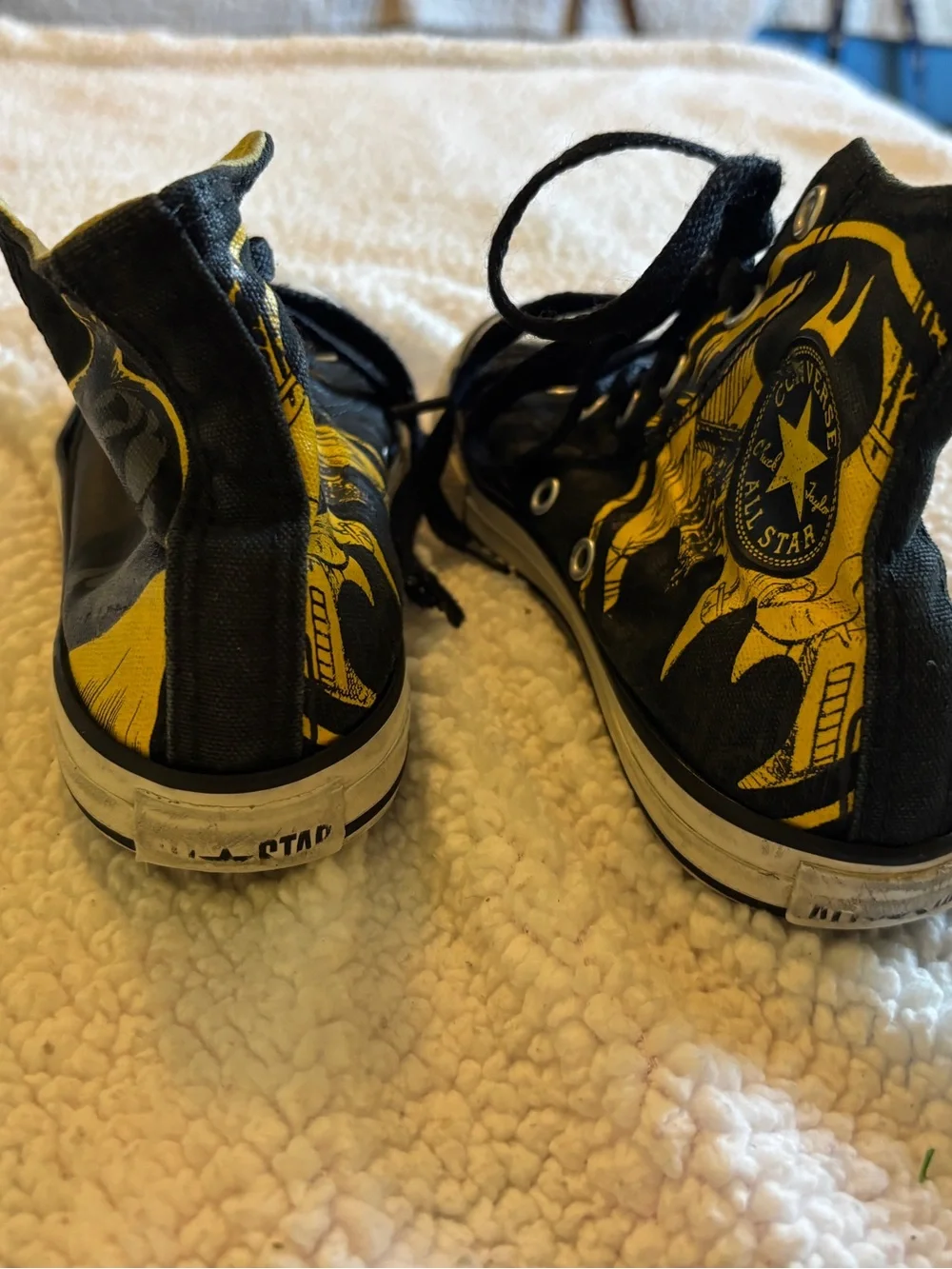 Converse DC Comics Batman Black and Yellow High-Top Kids Sneakers